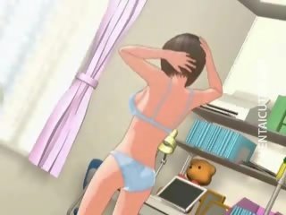 Đáng yêu 3d hentai cutie có một mưa mơ