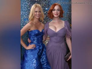 Christina hendricks กระตุก ปิด challenge, สกปรก คลิป 1b